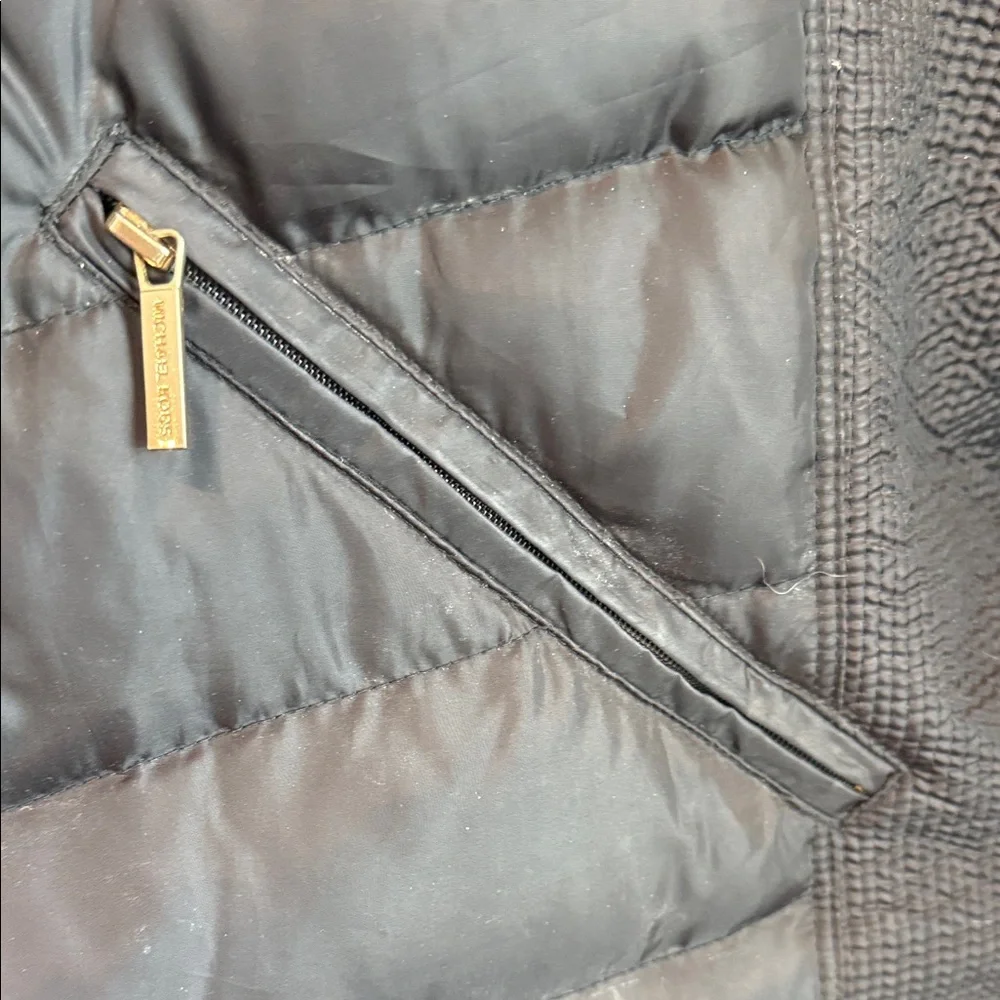 Michael Kors | Puffer Coat with Faux Fur Trim | Black | Plus 1X